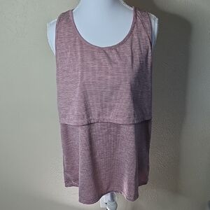 Kindred Bravely Mauve Tank Top, Medium, Open Back Concept